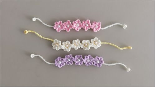 手工鉤織一串小花花 針紡織品及原料詳解